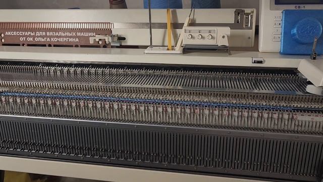 Промышленная резинка на вязальной машине с гребенками с резинкой. Самый лучший способ вязания!!!