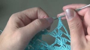 Квадратная салфетка с ананасами. Часть 7.