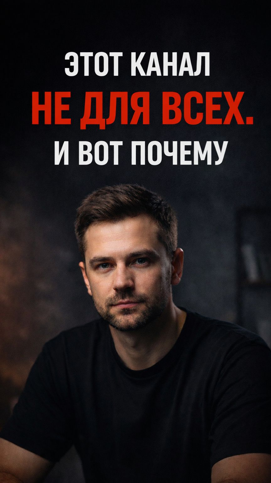 Этот канал не для всех. И вот почему