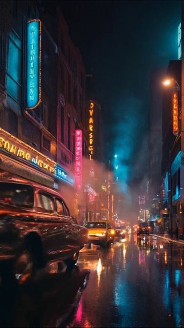 Ночной город: огни и дождевая слякоть город ночь дождь