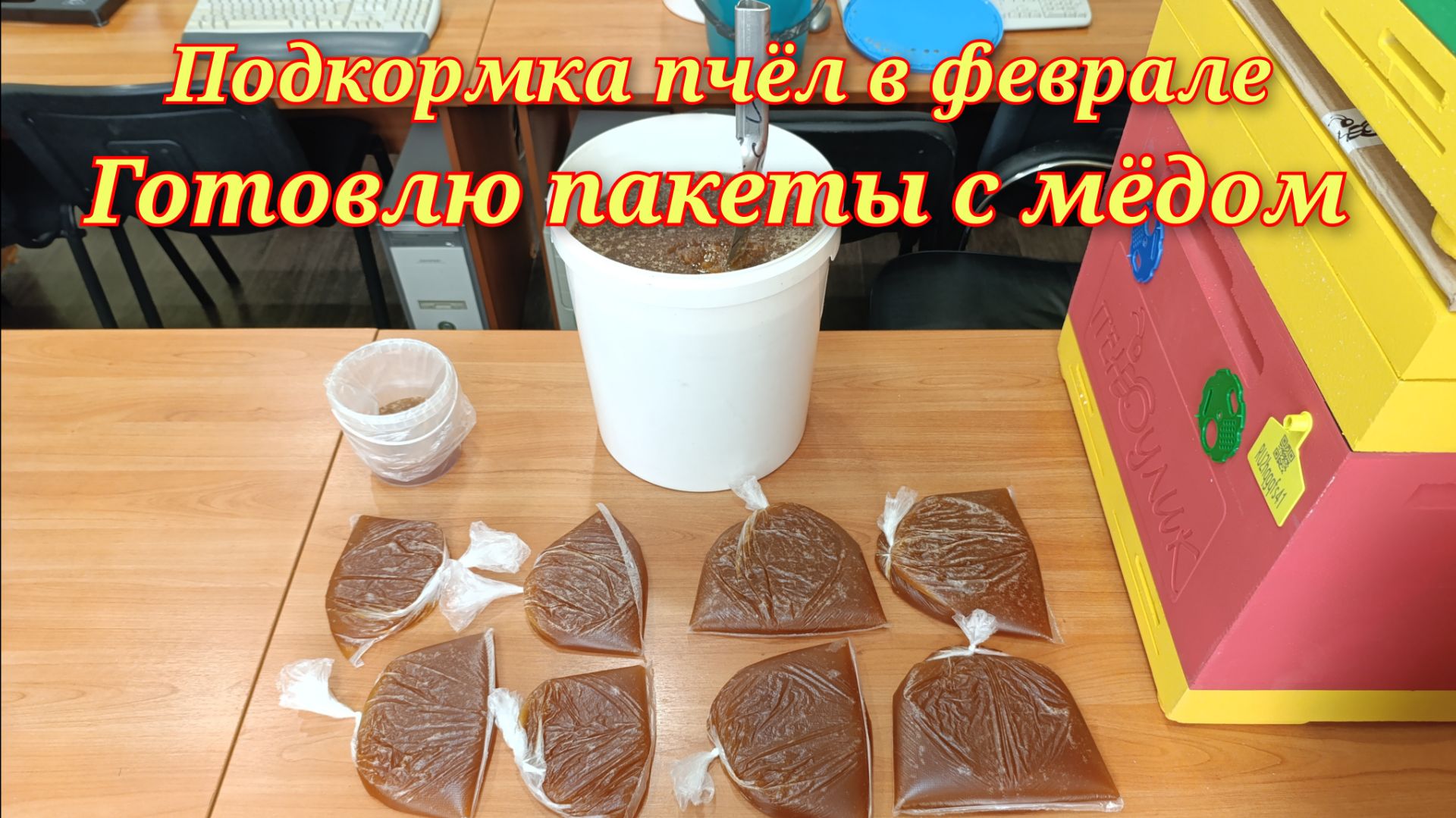 Подкормка пчёл в феврале.Готовлю пакеты с мёдом 02.02.2026г. смотреть онлайн