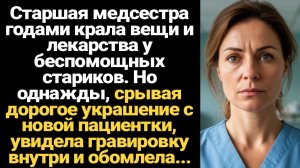 ИСТОРИИ ИЗ ЖИЗНИ/Старшая медсестра годами крала вещи и лекарства у стариков, но однажды, срывая доро