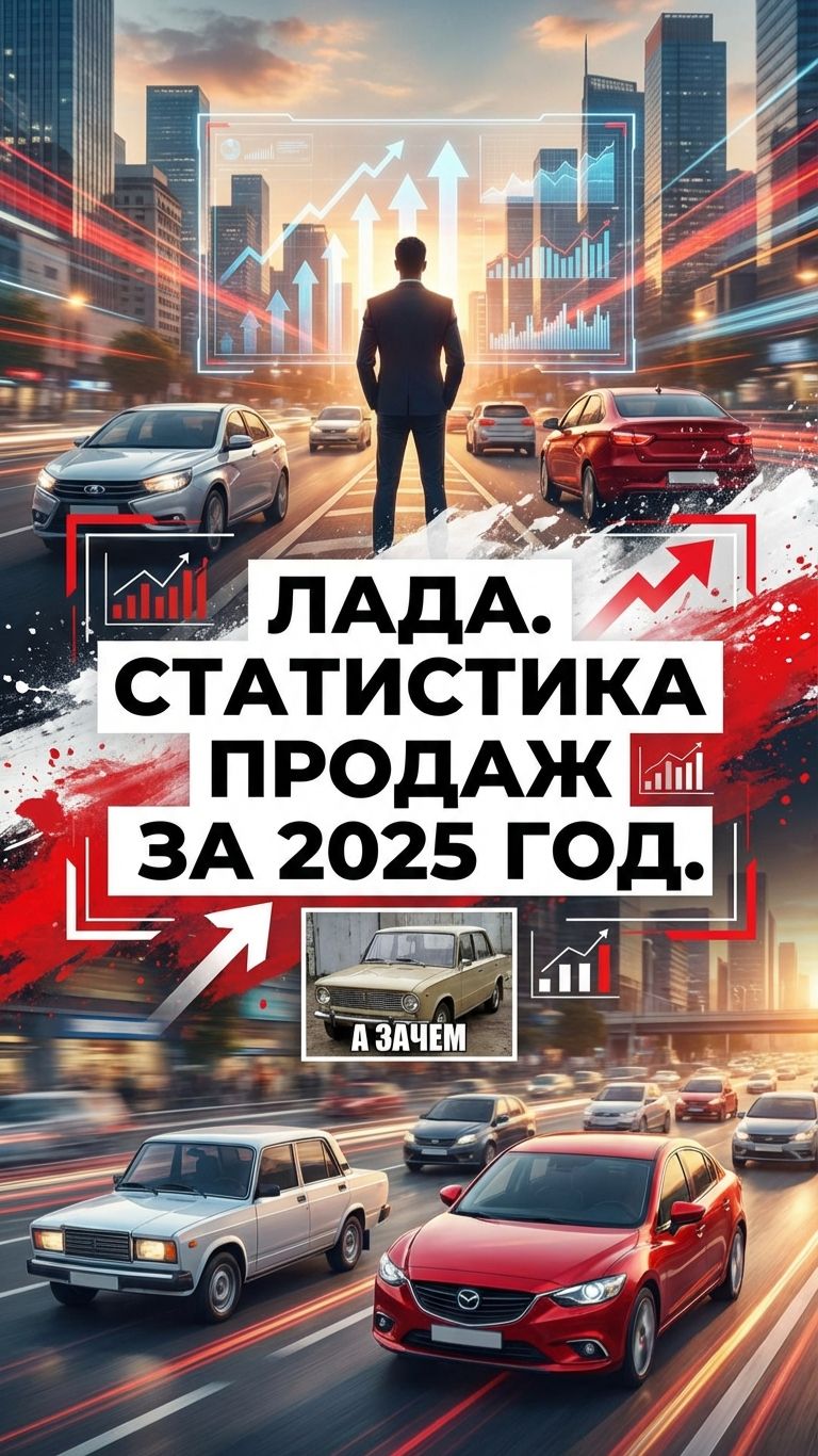 7ч. Лада. Статистика продаж за 2025 год.