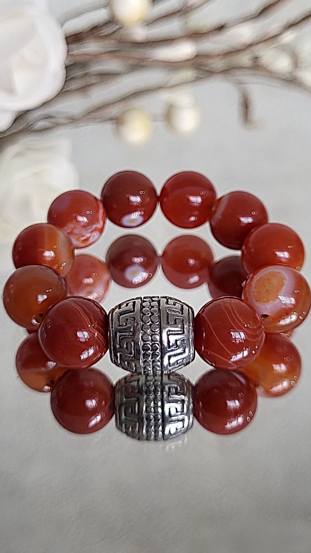 Четки перстные из сердолика