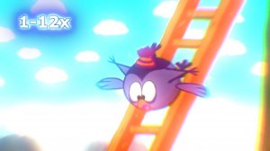 Совунья падает с лестницы с скоростях 1-12x