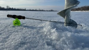 Не успела опуститься блесна и сразу удар. Судак и крупный окунь на блесну. Зимняя рыбалка 2026