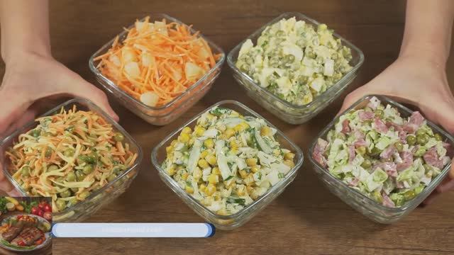 🤸_♂️🥬🥝 Полезные и вкусные салаты для всей семьи.😍 смотреть онлайн