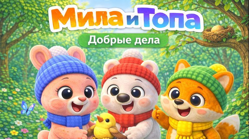 СПАСАЕМ ПТИЧКУ! МИЛА И ТОПА ПЕСЕНКА ПРО ПТИЧКУ! ДОБРЫЕ ДЕЛА МУЗЫКА ДЛЯ РЕБЁНКА смотреть онлайн