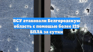 ВСУ атаковали Белгородскую область с помощью более 125 БПЛА за сутки