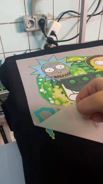 Печать на футболку из мультсериал «Рик и Морти» 💜 принт на футболку 💜 #логотип #dtf