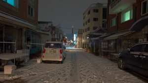 Букчон ханок ночью зимняя атмосфера и тихие улицы Сеула 🌙❄️