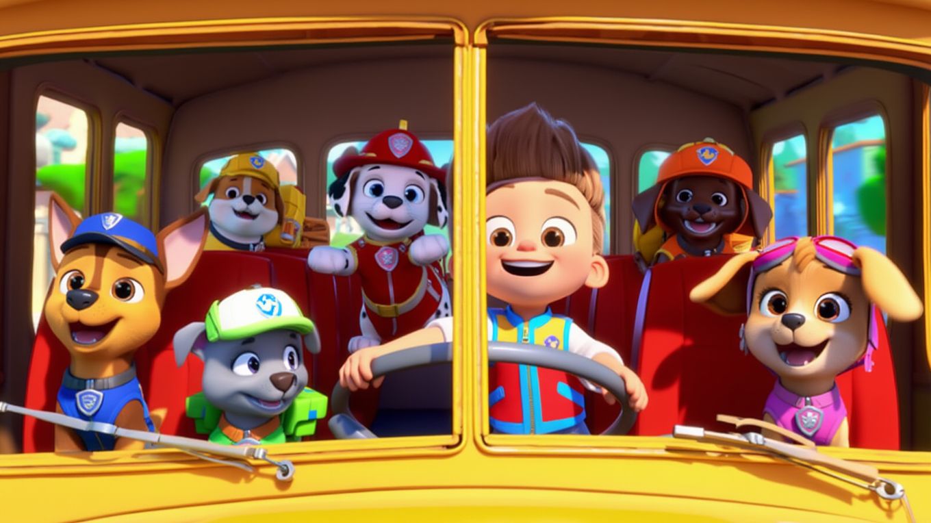 🚌  «Щенячий Автобус: Команда в пути!» 🐾 Песенка про Желтый автобус Щенячий Патруль