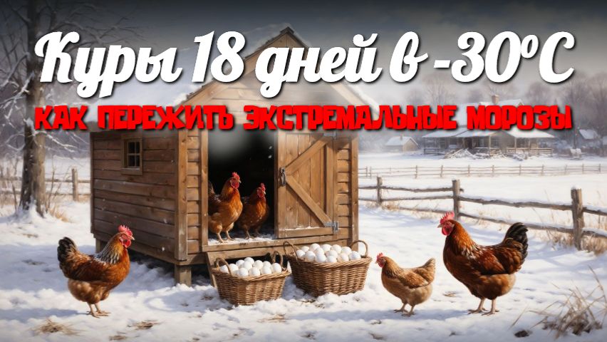 Куры одни 18 дней в -30°C! Секреты зимнего содержания на даче, как несутся в экстремальные морозы 🐔