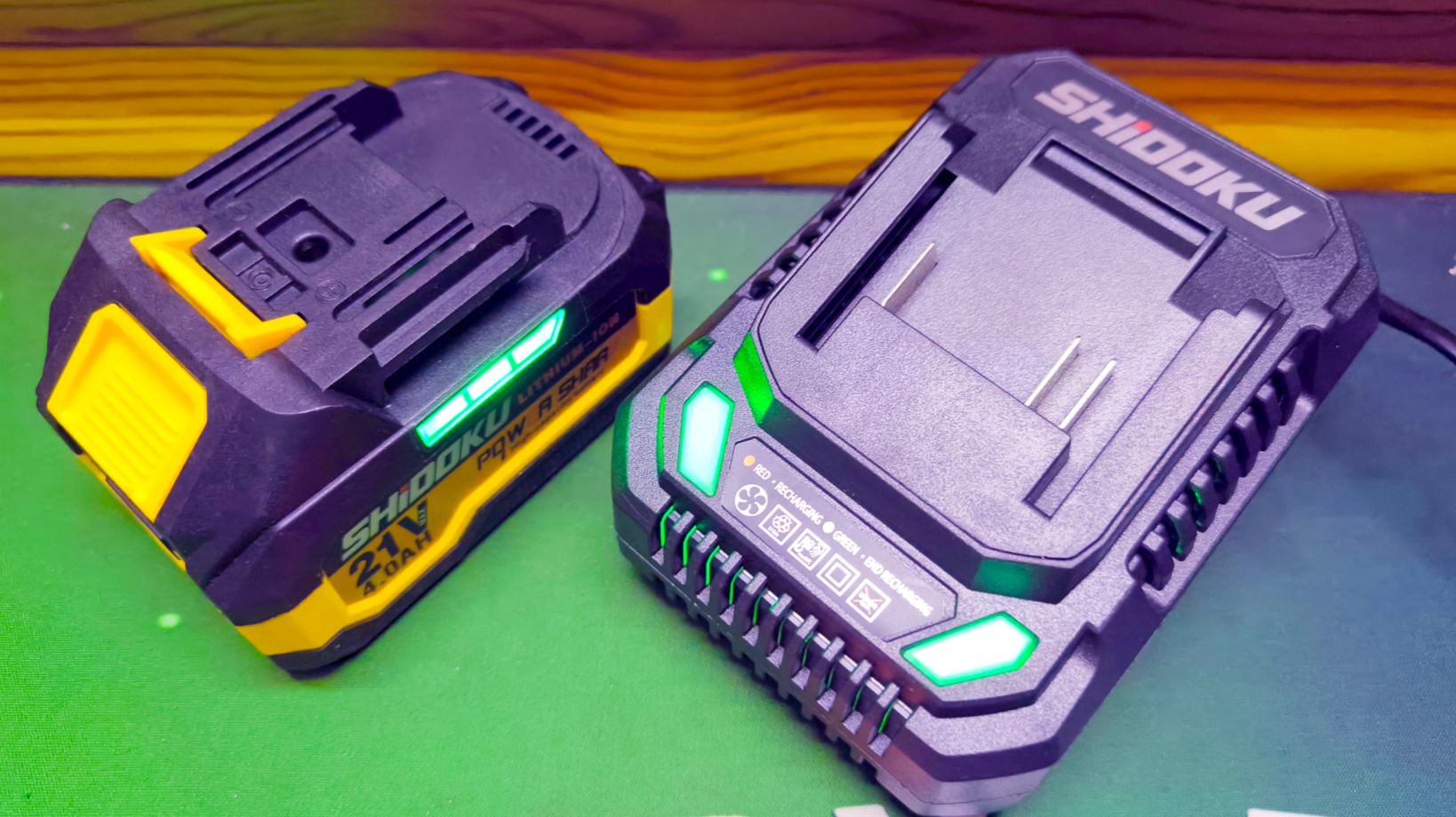 SHIDOKU Честное зарядное устройство с охлаждением 21V для аккумуляторного инструмента смотреть онлайн