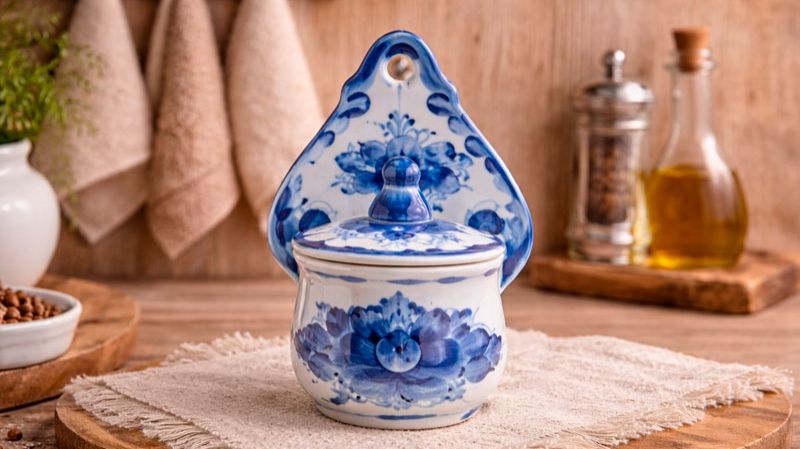 Солонка настенная «Малая», гжельский фарфор