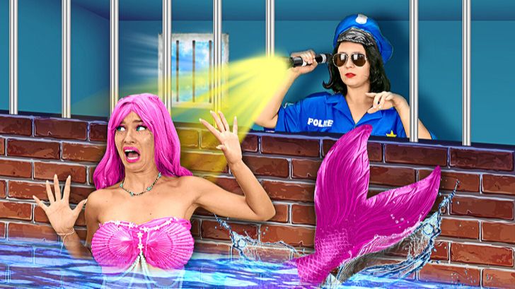 Макияжные лайфхаки в тюрьме 🧜Я стала русалкой и пытаюсь сбежать смотреть онлайн