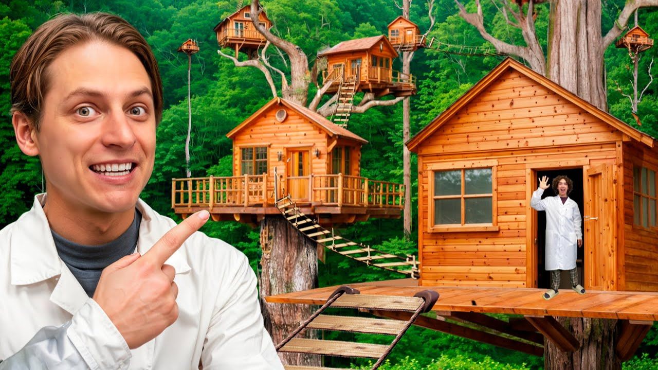 Построил ДЕРЕВНЮ на ДЕРЕВЬЯХ смотреть онлайн