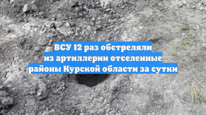 ВСУ 12 раз обстреляли из артиллерии отселенные районы Курской области за сутки