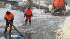 Трамвайные пути ушли под воду из-за коммунальной аварии в Кемерове