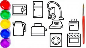 Мультик раскраска для детей и малышей. Новый сборник рисунков. Как нарисовать посуду