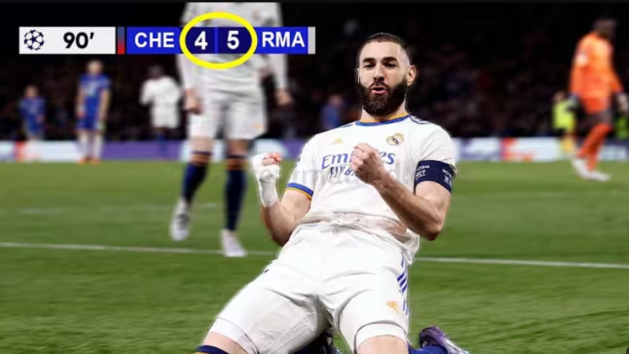 Челси против Реала 4:5. Четвертьфинал Лиги чемпионов 2021/22.