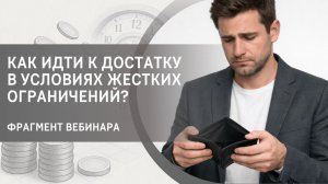 Как идти к достатку в условиях жестких ограничений? Фрагмент бесплатного вебинара