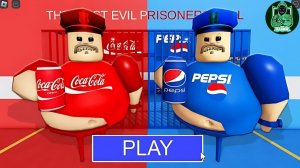 Кока кола против пепси побег из тюрьмы Барри #роблокс #roblox