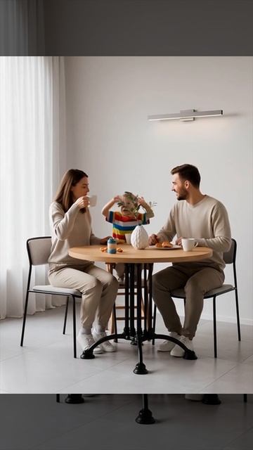 Круглый обеденный стол 80 см «дуб» с чугунной ножкой для кухни