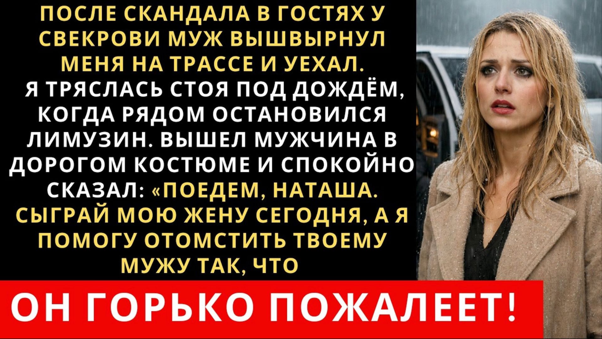 После скандала в гостях у свекрови муж вышвырнул меня на трассе и уехал. А дальше случилось это… После скандала в гостях у свекрови муж вышвырнул меня на трассе и уехал. А дальше случилось это…
