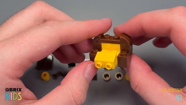 Собираем льва из конструктора QBRIX KIDS - детские конструкторы с видеоинструкцией смотреть онлайн