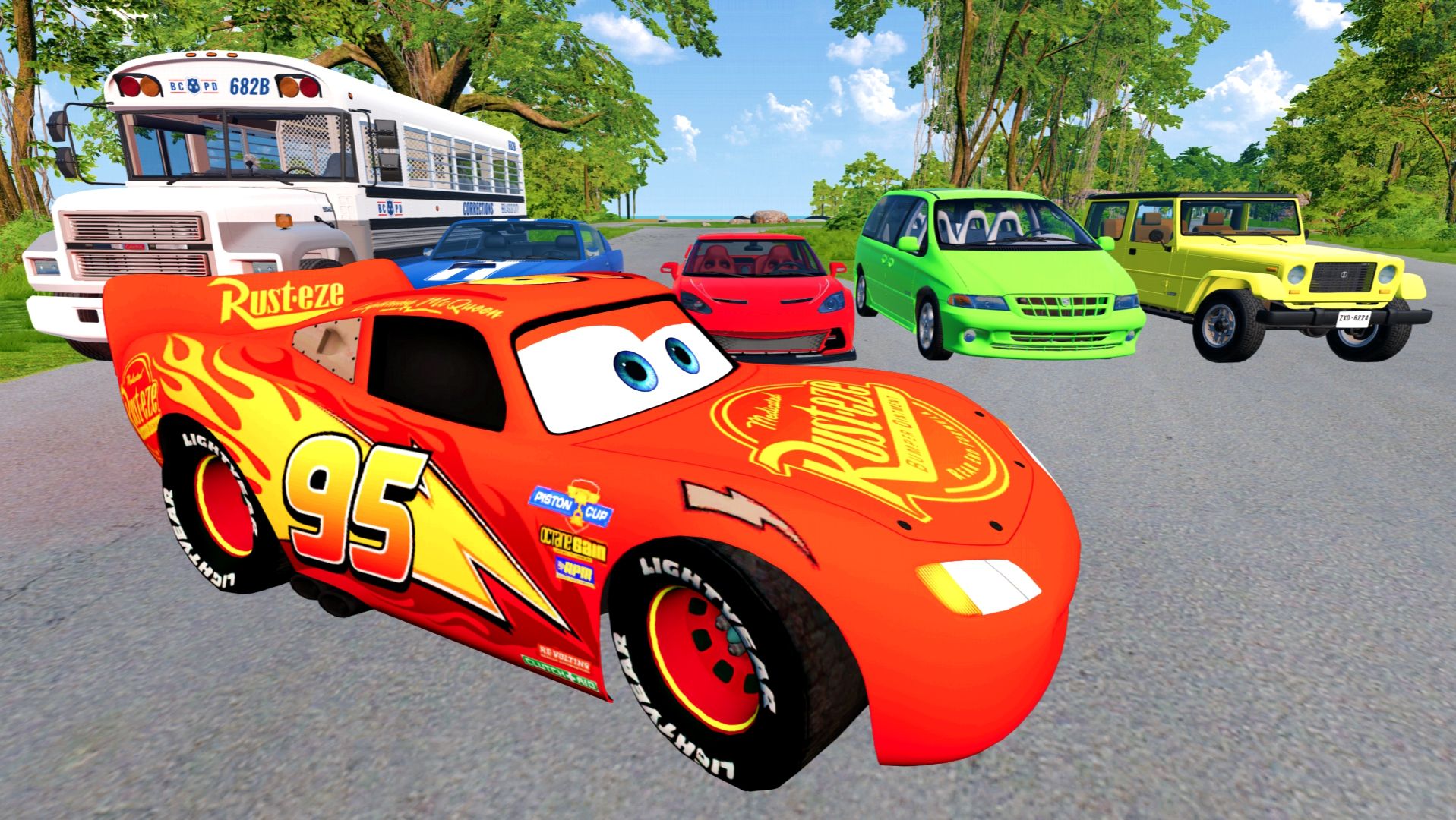 МУЛЬТИКИ ПРО МАШИНКИ: Молния Маккуин и сумасшедший спуск!