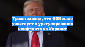 Трамп заявил, что ООН мало участвует в урегулировании конфликта на Украине