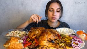 МУКБАНГ | ЦЫПЛЕНОК, КАРТОФЕЛЬ ПО-ДЕРЕВЕНСКИ, ОВОЩИ ГРИЛЬ | ДОМАШНЯЯ КУХНЯ, ТЕКУЩИЕ НОВОСТИ 🙃