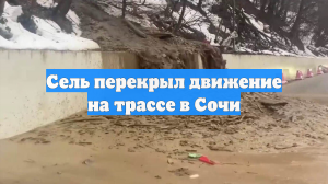Сель перекрыл движение на трассе в Сочи