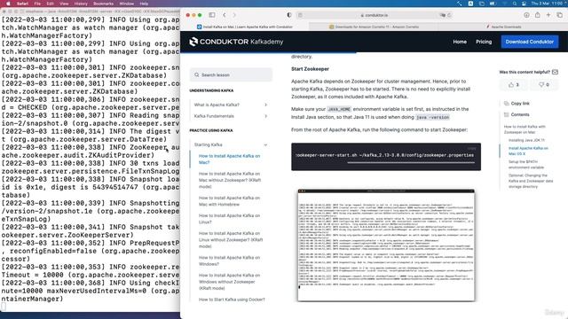 26. Mac OS X - Start Zookeeper and Kafka смотреть онлайн