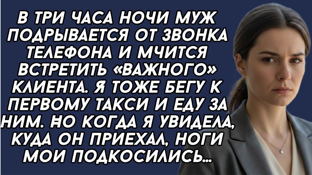 В три часа ночи муж подрывается и мчится встретить «важного» клиента. Я тоже бегу к первому такси В три часа ночи муж подрывается и мчится встретить «важного» клиента. Я тоже бегу к первому такси