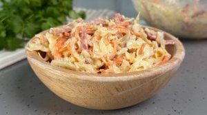 САЛАТ "Хит Советского буфета", который ВЫ забыли! Готовится за 10 минут, а съедается за 5 !