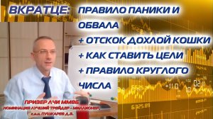 ВКРАТЦЕ: ПРАВИЛО ПАНИКИ И ОБВАЛА. ОТСКОК ДОХЛОЙ КОШКИ. КАК СТАВИТЬ ЦЕЛИ. ПРАВИЛО КРУГЛОГО ЧИСЛА.