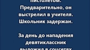 Девятиклассник напал на школу в Уфе