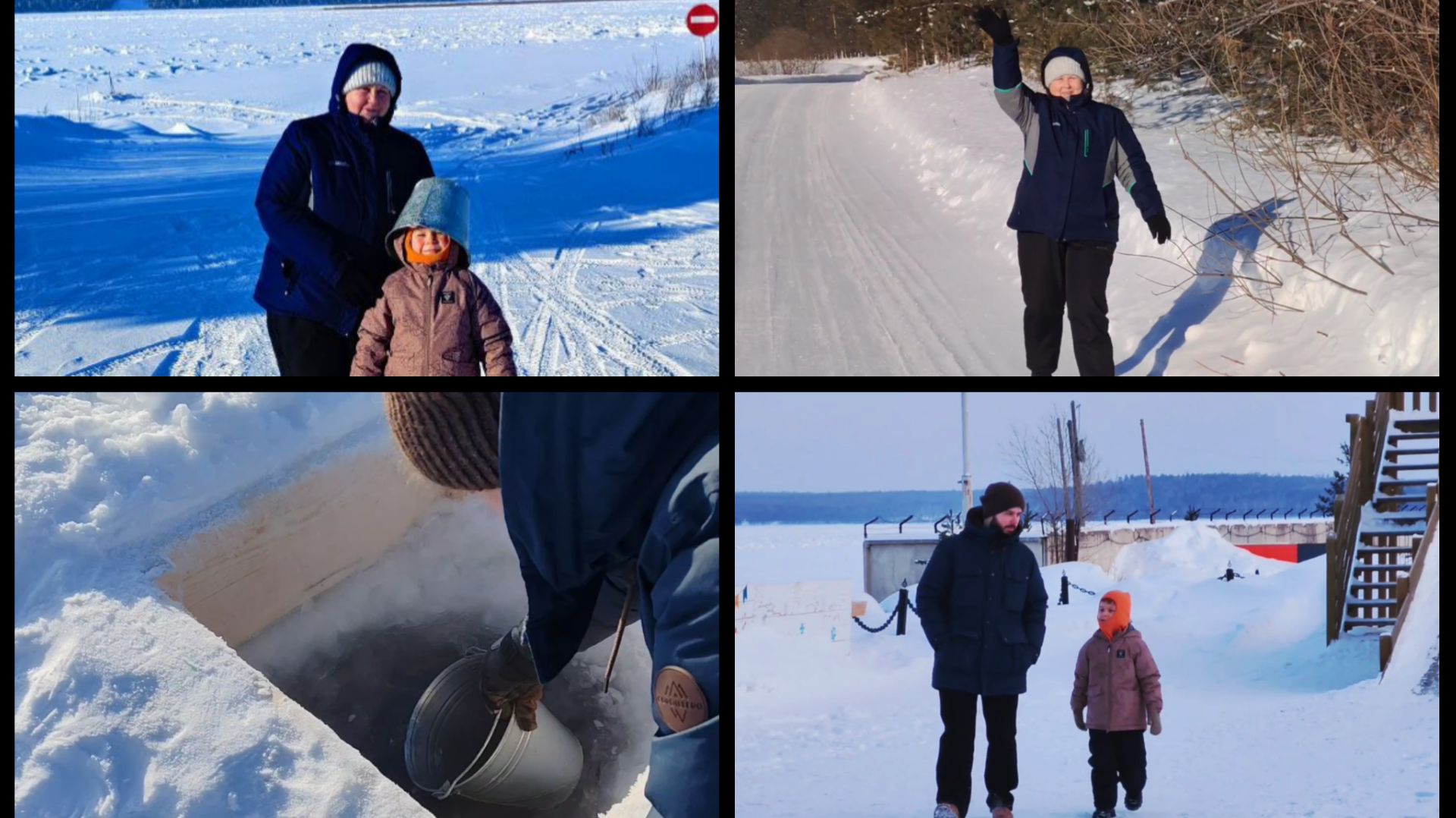 С внуком готовим обед, внук блогер. Вода из ПРОРУБИ. смотреть онлайн