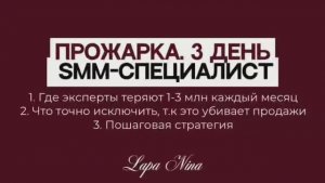 Прожарка. 3 день. Smm-специалист. Лапа Нина / Lapa Nina