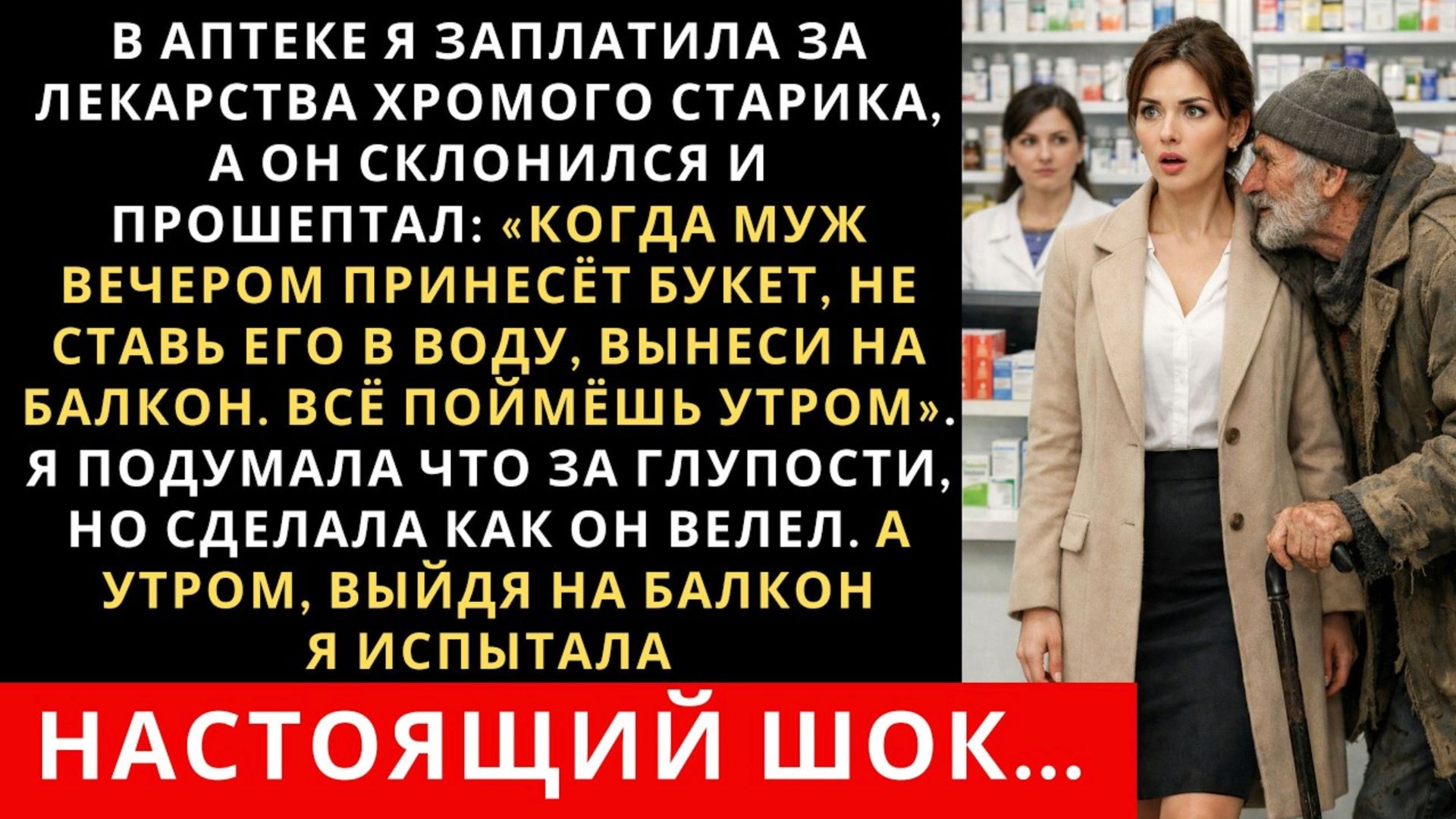 В аптеке я помогла старику, а он в благодарность рассказал мне о муже такое, что волосы дыбом… В аптеке я помогла старику, а он в благодарность рассказал мне о муже такое, что волосы дыбом…
