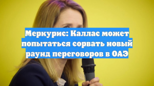 Меркурис: Каллас может попытаться сорвать новый раунд переговоров в ОАЭ