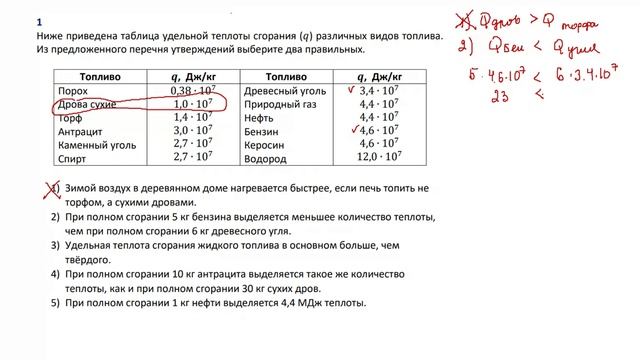 9 кл тест сгорание задача 1