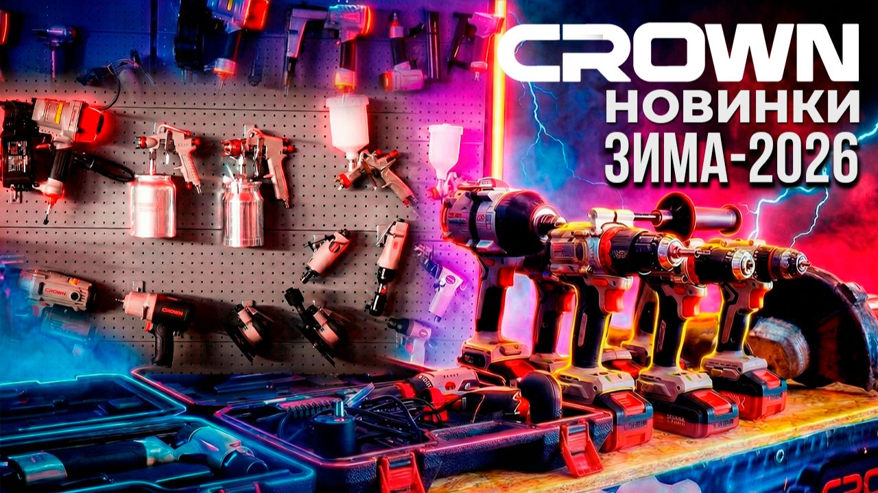 Пневмоинструмент Crown и другие актульные новинки Crown - Зима 2026