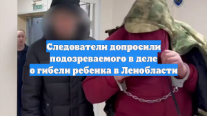 Следователи допросили подозреваемого в деле о гибели ребенка в Ленобласти