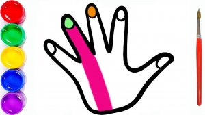 Мультик раскраска для детей и малышей. Новый сборник рисунков. Как нарисовать руку