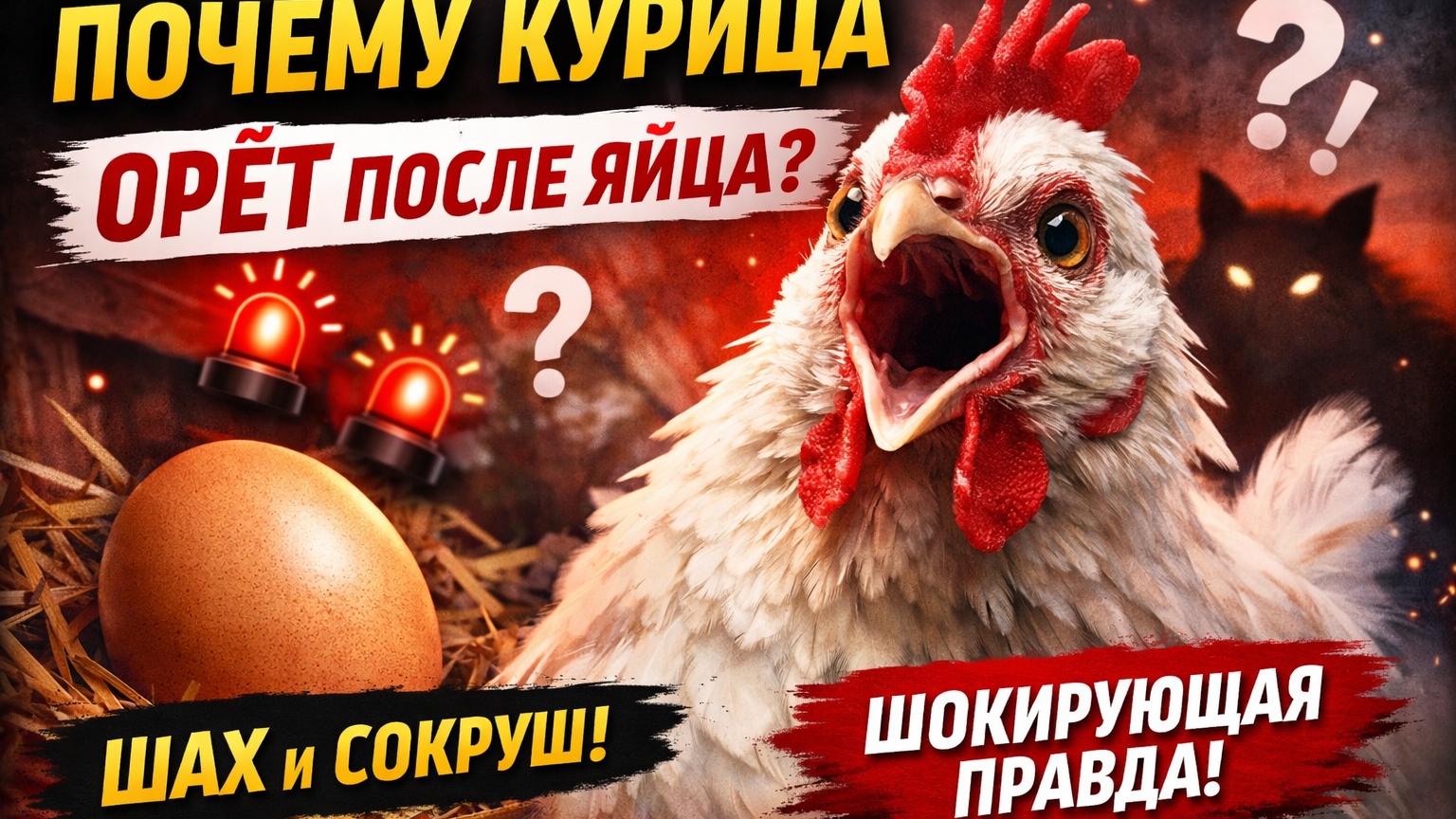 🐔📢 Почему курица ОРЁТ после яйца? То, о чём молчат хозяева и фермы 🤯🥚