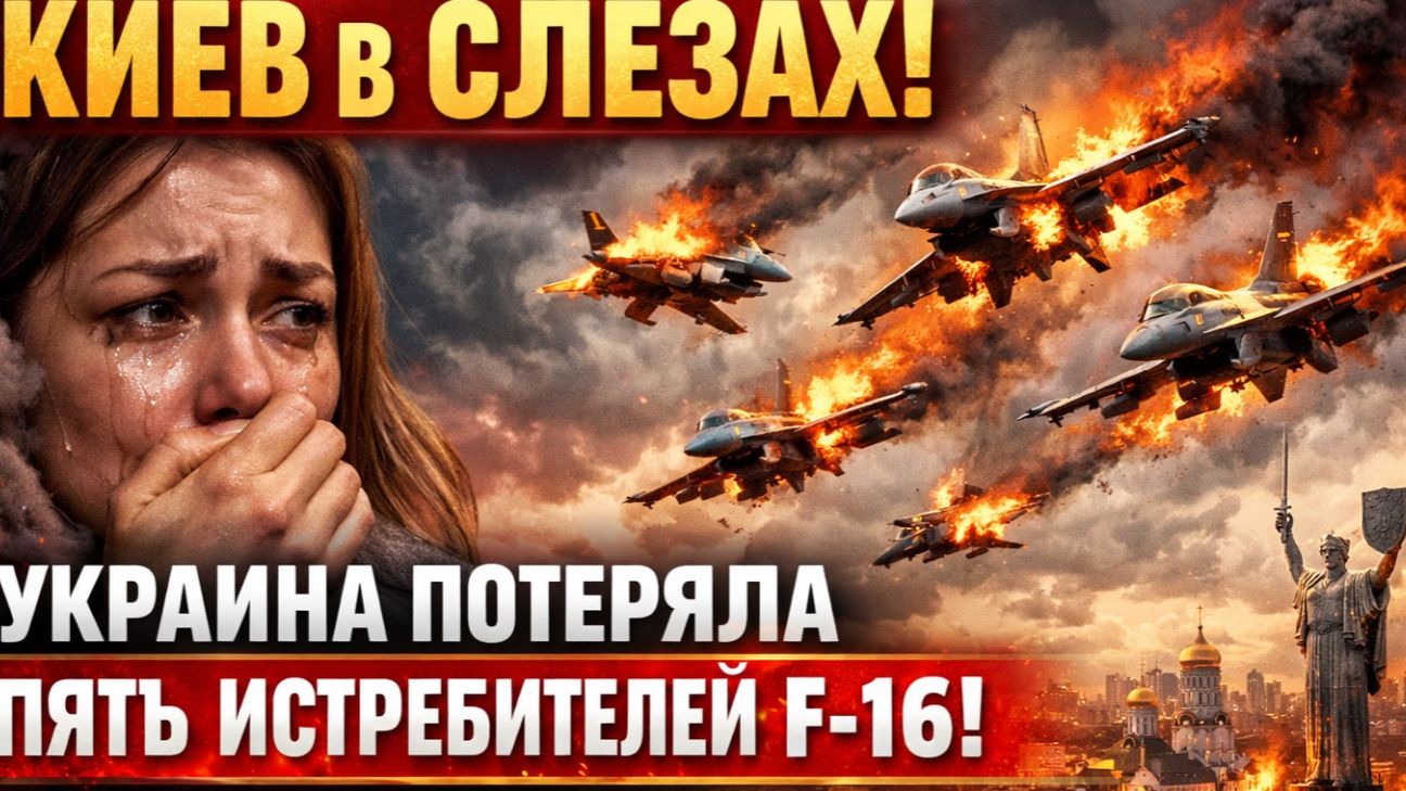 КИЕВ В СЛЕЗАХ! Украина потеряла пять истребителей F-16, заявил генерал ВС РФ смотреть онлайн