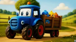 По полям По полям синий трактор едет к нам!! Мультик для детей